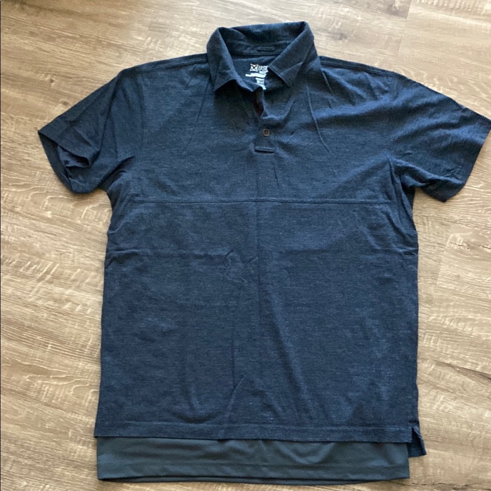 Mens concealment polo navy blue large VERTEX